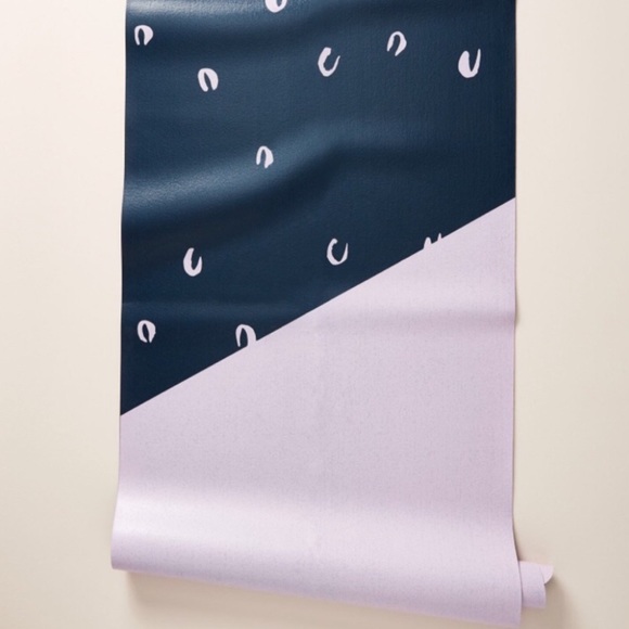 Anthropologie Travel Yoga Mat Blue Purple Motif - Picture 2 of 5